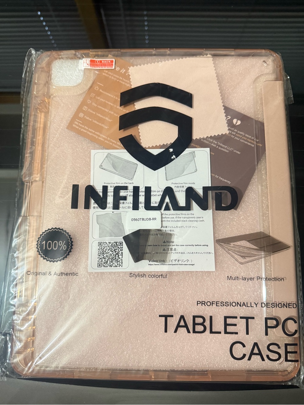 INFILAND Rose Gold-pink Tablet iPad Pro 12.9”Case